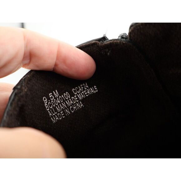 Boc Born Womens Camile Block Heel Booties Moto Size 9.5 Black Faux Leather Boot - Picture 9 of 10